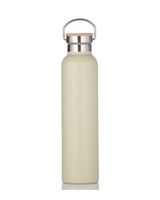 Natural Life 750ML Stainless Steel Bottle with Bamboo Lid Stone