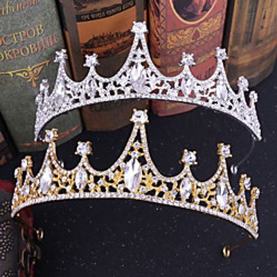 Women's For Wedding Party Evening Masquerade Jewelry Series Romantic Series Pave Synthetic Diamond Alloy Silver Golden 1pc miniinthebox