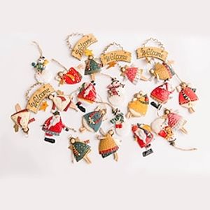Christmas Wrought Iron Santa Claus Angel Hanging Pendant For Christmas Tree Decoration Accessories Wallet Mobile Phone Keychain Lightinthebox