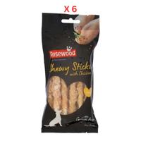 Pets Unlimited Chewy Sticks with Chicken Dog Treats 10pcs Pack Of 6