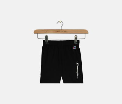 Toddler Boys French Terry Logo Script Shorts Black Toddler Boys French Terry Logo Script Shorts Black