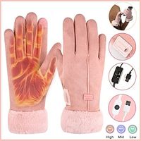Winter Heated Gloves, Adjustable Temperature Cycling Gloves, USB Electric Heating Skiing Gloves, Birthday Gifts Christmas Gifts Lightinthebox - thumbnail