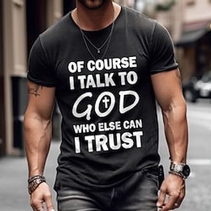 Letter Black White Red T shirt Tee Men's Graphic Cotton Blend Shirt Sports Classic Shirt Short Sleeve Comfortable Tee Sports Outdoor Holiday Summer Fashion Designer Clothing S M L XL XXL XXXL Lightinthebox