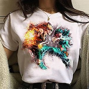 Inspired by My Hero Academia  Boku No Hero Cosplay Anime Cartoon Polyester  Cotton Blend Print Harajuku Graphic Kawaii T-shirt For Women's  Men's Lightinthebox