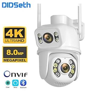 DIDSeth 8MP 4K Wifi PTZ Camera Dual-Lens Video Surveillance Protection Ai Human Monitor Night Vision Outdoor Security CCTV Cam Lightinthebox