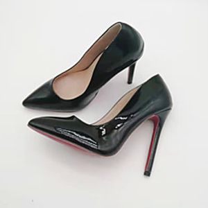 Women's Heels Stiletto Heel Pointed Toe Wedding Pumps Wedding Work Patent Leather PU Solid Colored White Black Lightinthebox