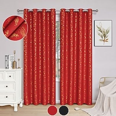 1PCs Modern Light Luxury Gold Stamping Full Sky Star Full Shading High Precision Perforated Curtain Romantic and Beautiful Suitable for Guests and Restaurants Lightinthebox