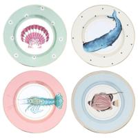 Yvonne Ellen Side Plates Under The Sea (4 x 20Cm) (Set of 4) - thumbnail