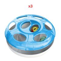 Georplast UFO Interactive Cat Toy - Blue (Pack Of 3)