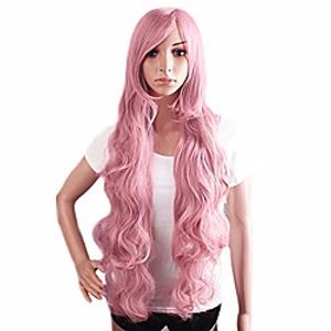 31 inch /80cm fashion long big spiral curly cosplay wig (pink) miniinthebox