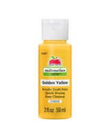 Apple Barrel 2oz Multi-Surface Satin Acrylic Paints Golden Yellow
