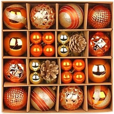 42PCS Christmas Baubles Decorative Balls Gift Box Set Painted Christmas Balls Party Christmas Tree Dropball Pendant miniinthebox