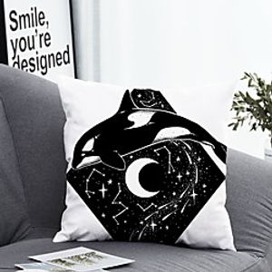 1 Pc Polyester Pillow Cover Pillow Cover Starry Sky Geometric 3D Simple Square Zipper Traditional Classic miniinthebox