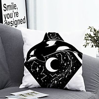 1 Pc Polyester Pillow Cover Pillow Cover Starry Sky Geometric 3D Simple Square Zipper Traditional Classic miniinthebox