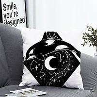 1 Pc Polyester Pillow Cover Pillow Cover Starry Sky Geometric 3D Simple Square Zipper Traditional Classic miniinthebox - thumbnail