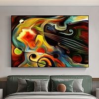 Woman Beautiful Portrait Canvas Oil painting Handpainted Wall Art Woman Face Canvas Colorful Girl  Portrait Canvas For Girl's Gifts Rolled Canvas No Frame Lightinthebox - thumbnail