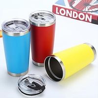 1pc 20oz Stainless Steel Thermal Mug - Vacuum Leakproof Water Bottle with Lid for Tea, Coffee, and Beer - Insulated Drinkware for Hot and Cold Beverages Lightinthebox - thumbnail