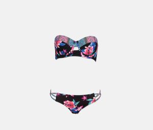 Womens Abbi Padded Bra-Sized Underwire Bikini Set  Pink Combo
