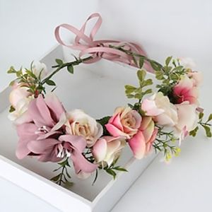 Hair Accessory Polyester  Polyamide Tea Party Beach With Flower Headpiece Headwear Lightinthebox