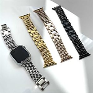 Smart Watch Band for Apple iWatch 1 pcs Business Band Stainless Steel Replacement  Wrist Strap for Apple Watch Series SE  654321 Lightinthebox