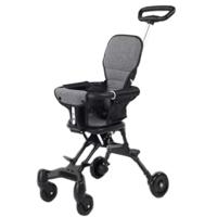 Megastar Magic Lightweight Foldable Baby Stroller Pram With Cushion Seat - Black And Grey (UAE Delivery Only)