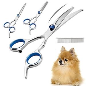 Safety Pet Grooming Scissors Round Head 6 Inch Down Curved Dog Hair Scissors Thinning Pets Shears Lightinthebox