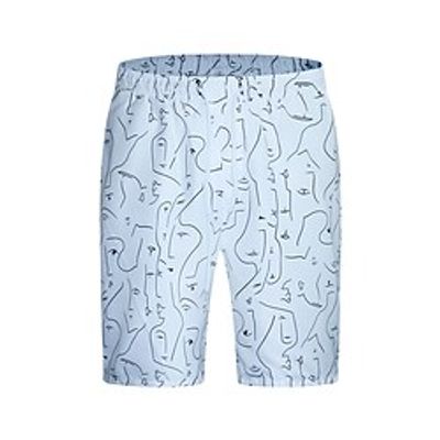 Men's Casual Shorts Shorts Beach Shorts Knee Length Pants Inelastic Cartoon Mid Waist White S M L XL XXL miniinthebox Men's Casual Shorts Shorts Beach Shorts Knee Length Pants Inelastic Cartoon Mid Waist White S M L XL XXL miniinthebox