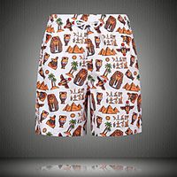 Men's Casual  Sporty Outdoor Sports Daily Beach Shorts Pants Graphic Short Drawstring Elastic Drawstring Design Orange Lightinthebox - thumbnail