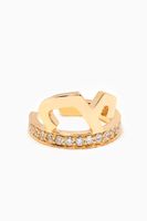 Khatt "Ein" Single Ear Cuff with Diamonds in 18kt Yellow Gold Khatt "Ein" Single Ear Cuff with Diamonds in 18kt Yellow Gold