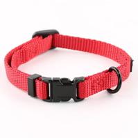 Helepet Nylon Plain Dog Collar Red Small