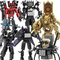 Cross-border monitoring and toilet people toy war monitoring king blocks MOC Titan audio manual model Lightinthebox - thumbnail