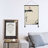 Chinese Painting Woven Bohemian Wall Tapestry Art Decor Blanket Curtain Hanging Home Bedroom Living Room Decoration Nordic Cotton Linen Tassel miniinthebox