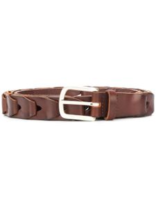 Orciani woven leather belt - Brown