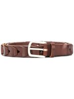 Orciani woven leather belt - Brown