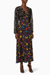 Melanie Printed Silk Dress