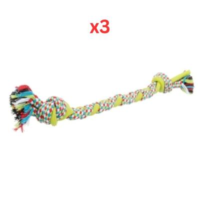 Trixie Playing Rope Cotton-TPR Toy For Dogs - Multicolor 50Cm (Pack of 3)