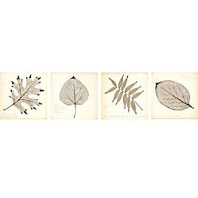 4 Panels Wall Art Poster Prints Painting Artwork Picture HD Inkjet Printing Self Adhere Decorative Painting Plant Leaves Home Decoration Waterproof Dcor Stretched No Frame Unframed Lightinthebox