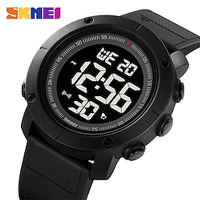 SKMEI Men Digital Watch Sports Fashion Casual Wristwatch Luminous Stopwatch Alarm Clock Countdown TPU Watch Lightinthebox