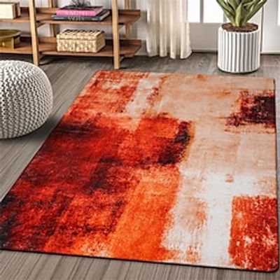 Mandala Bohemian Orange Rug Area Rug Non Slip Floor Mat Bedside Livingroom Bedroom Indoor Outdoor miniinthebox