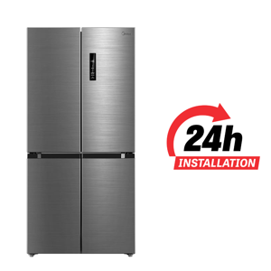 Midea 632L Gross 4 Door Premium Refrigerator | French Door | Smart Home Connect (Wi-Fi) | Smart Sensor | Vario Box (3 Temp) | Inverter Quattro Comp...