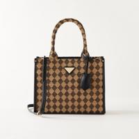 Sasha Jacquard Textured Tote Bag with Double Handles and Removable Strap