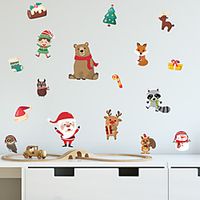 Christmas Cartoon Old Man Snowman Tree Wall Stickers Bedroom Living Room Removable Pre-pasted PVC Home Decoration Wall Decal 1pc miniinthebox - thumbnail