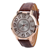 Big Number Rhinestones Dial Watch