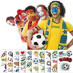 2022 Qatar Football World Cup Tattoo Stickers Tattoo Stickers Cartoon Football Fans Face Stickers Arm Temporary Tattoo Stickers Waterproof Lightinthebox