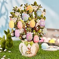Pop Up Cards, Easter Egg Tree, 12 inch Life Sized Forever Flower Bouquet 3D Popup Greeting Cards with Blank Note Card and Envelope Lightinthebox