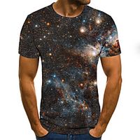 Men's T shirt Polka Dot Color Block 3D Plus Size Print Short Sleeve Daily Tops Basic Exaggerated Rainbow miniinthebox - thumbnail