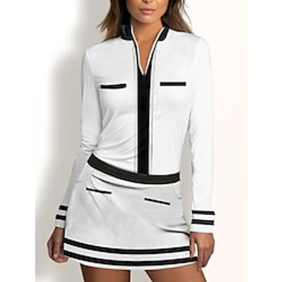Women's Polo Shirt Golf Shirt Breathable Quick Dry Moisture Wicking Long Sleeve Golf Apparel Golf Clothes Regular Fit Zipper Stand Collar Color Block Spring Autumn Tennis Golf Pickleball miniinthebox Women's Polo Shirt Golf Shirt Breathable Quick Dry Moisture Wicking Long Sleeve Golf Apparel Golf Clothes Regular Fit Zipper Stand Collar Color Block Spring Autumn Tennis Golf Pickleball miniinthebox