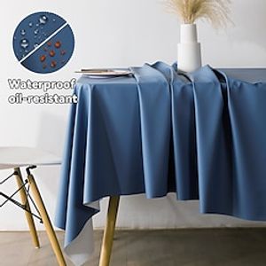 Solid Color Soft Leather Dining Table Cloth Waterproof, Oil Proof, And Wash Free Nordic Tpu Household Rectangular Tablecloth Cushion Cloth Lightinthebox