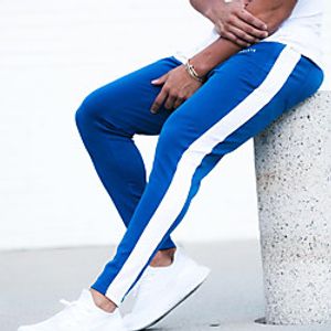 Men's Sweatpants Track Pants Athleisure Bottoms Drawstring Cotton Winter Fitness Gym Workout Performance Running Training Breathable Quick Dry Soft Normal Sport Black Blue Grey Khaki / Micro-elastic miniinthebox
