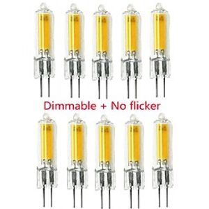 10pcs Dimmable No Flicker Glass LED G4 COB Bulb 3W AC/DC12V Led lamp Crystal Light Bulb Lampada Lampara Bombilla Ampoule miniinthebox